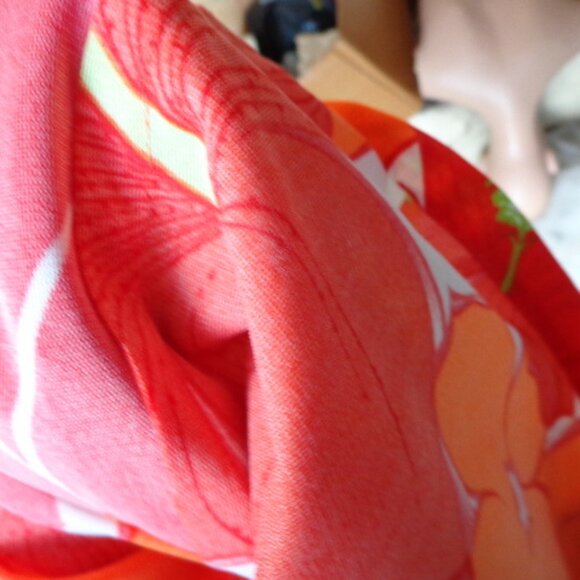 NOS VTG 70s Big Collar LOUD Floral Hawaiian Shirt M Hawaii Nei Polyester AS IS - Picture 7 of 9